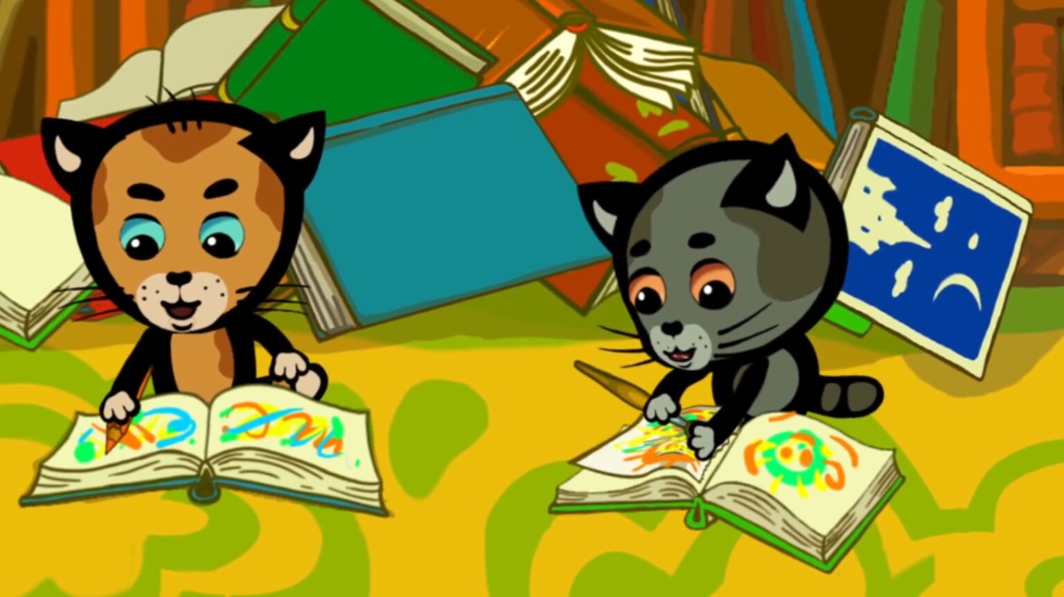 Развивающие мультфильмы «Три котёнка» скачать бесплатно и